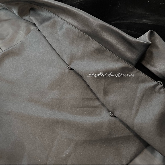 Talbots soft black velvet satin lapel tie blazer with built in cami - Picture 7 of 9